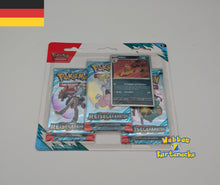 Lade das Bild in den Galerie-Viewer, Pokemon TCG Karmesin &amp; Purpur Reisegefährten 3er Blister (deutsch)
